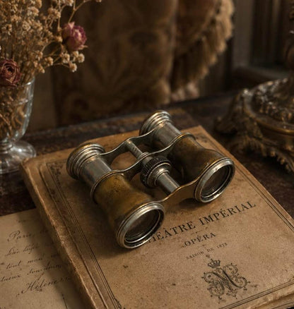 Antique Colmont Paris Solid Brass Opera Glasses