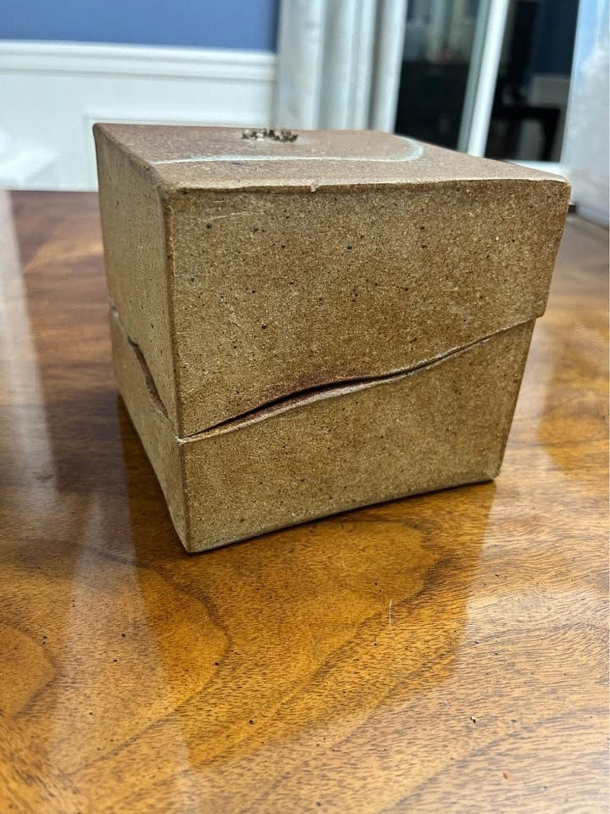 Vintage Studio Pottery Diorama Puzzle Box Incense Burner With Secret Landscape Interior