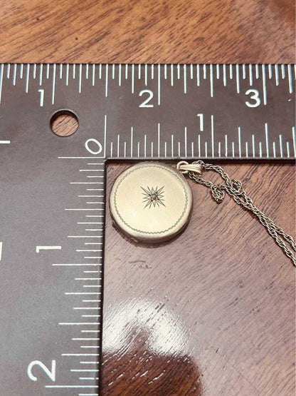 Antique Hayward 1/20 12K Gold Filled Starburst Locket with Genuine Diamond