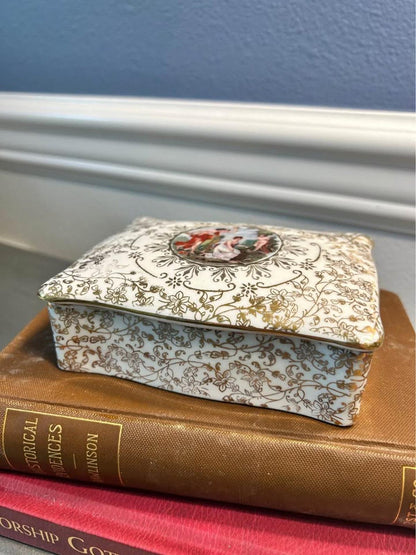 Vintage Marks & Rosenfeld Hand-Painted Classical Porcelain Box