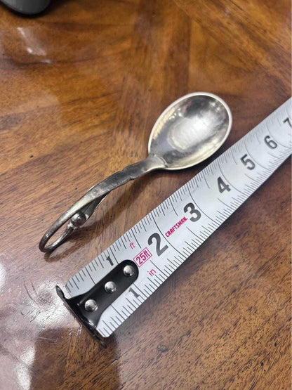 Vintage Georg Jensen Sterling Silver Blossom Pattern 41 Loop Handle Jam Spoon