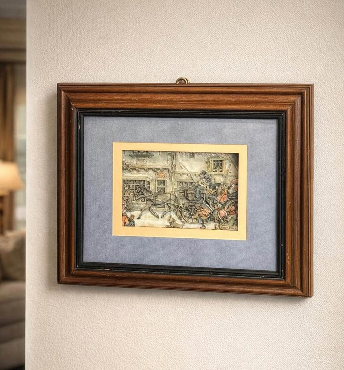 Vintage Anton Pieck 3D Shadow Box St. Nicolaas Winter Scene 1970s