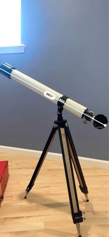 Vintage Towa Aznon 60mm Refractor Telescope with Wood Tripod & Original Box