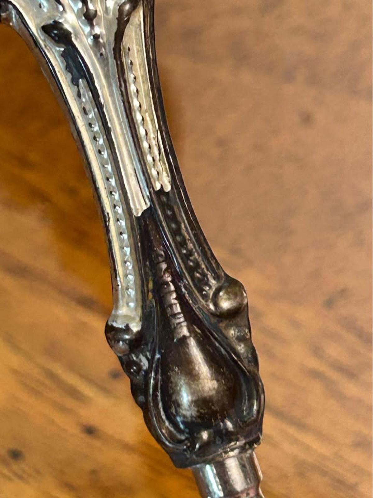 Antique Sterling Silver Repoussé Shoe Horn and Button Hook Vanity Set