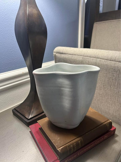 Mid Century Studio Pottery Vase – Hand Signed Organic Stoneware Vessel
