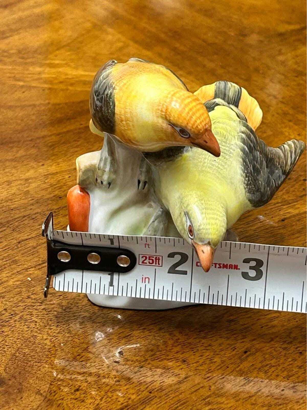 Vintage Herend Hungary Porcelain Two Yellow Birds Figurine 5063 Hand Painted