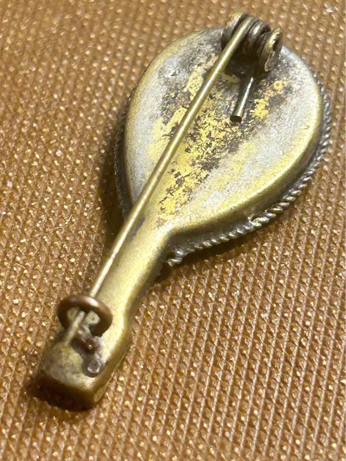 Vintage Italian Micro Mosaic Mandolin Brooch