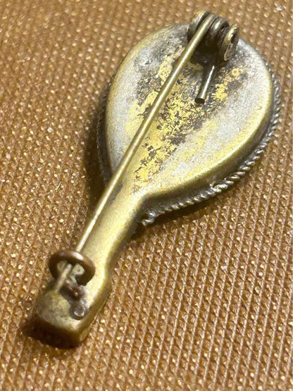 Vintage Italian Micro Mosaic Mandolin Brooch