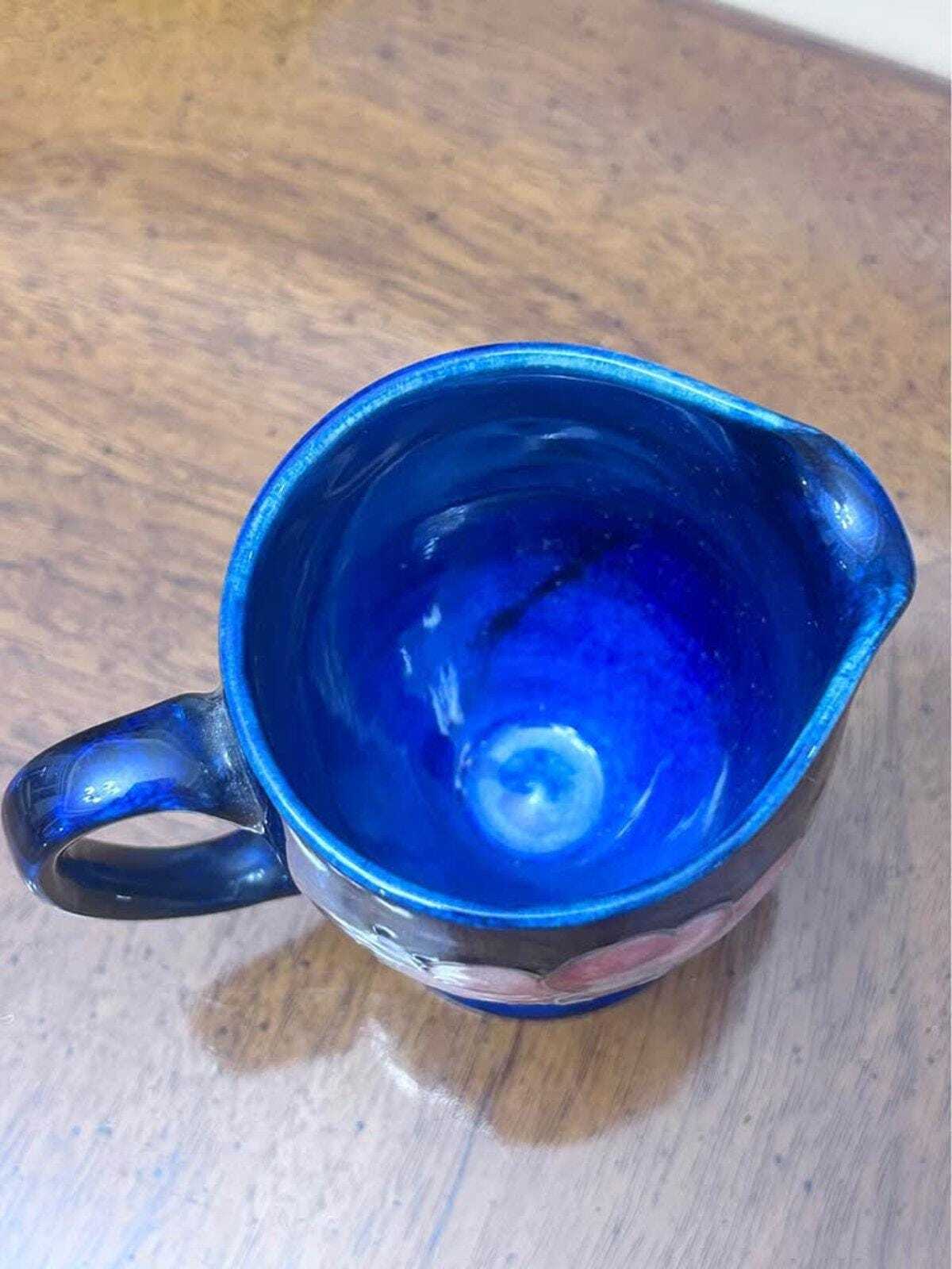 Vintage Moorcroft Pottery Anemone Pattern Small Creamer Jug