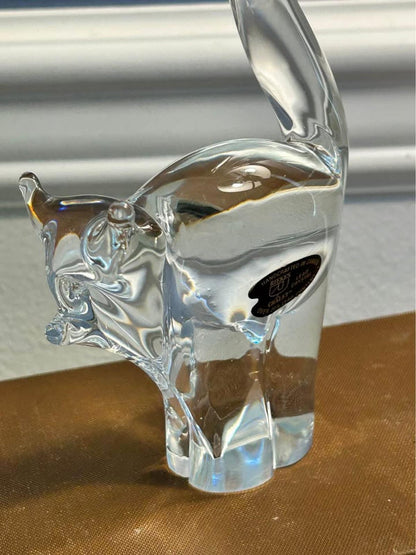 Vintage Riekes Chalet Glass Stylized Animal Figurine - Canadian Lead Crystal