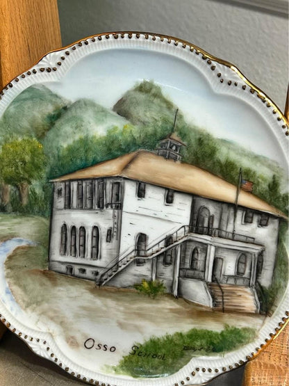 Betty L. 1984 Hand-Painted Osso School Porcelain Plate