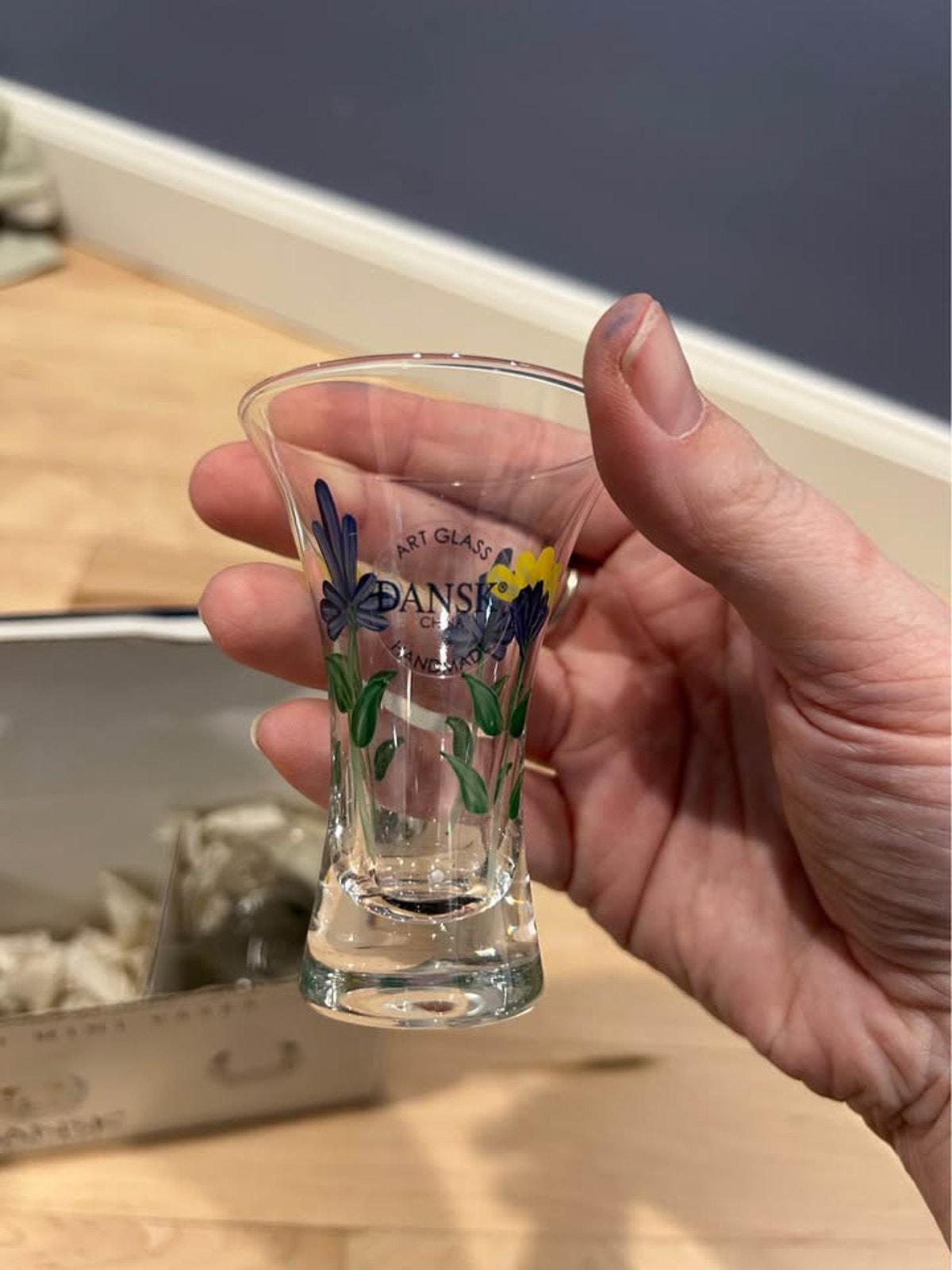 Dansk San Nicolo Mini Vases - Set of 3 Hand-Painted Art Glass