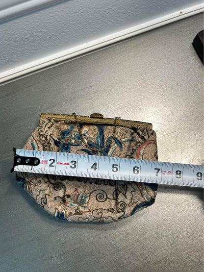 Antique French Chinoiserie Embroidered Art Deco Purse with Clasp