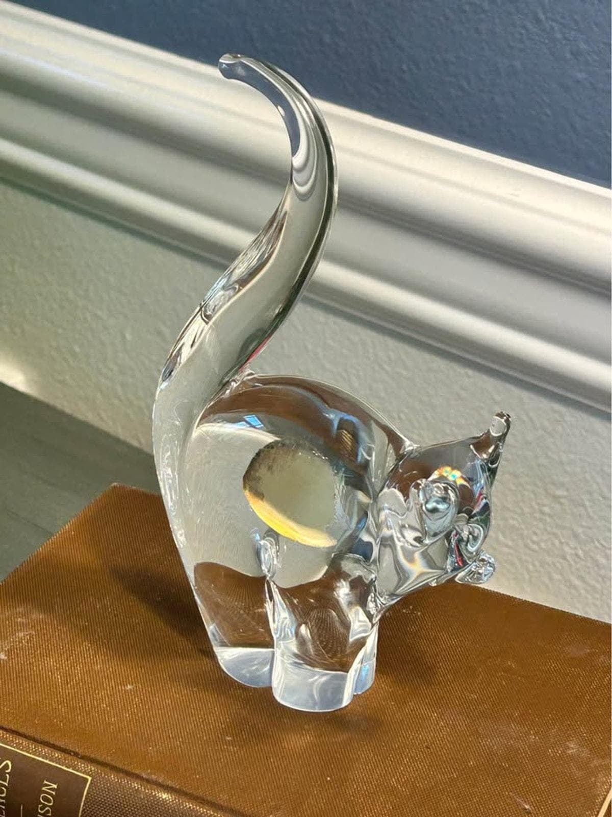 Vintage Riekes Chalet Glass Stylized Animal Figurine - Canadian Lead Crystal