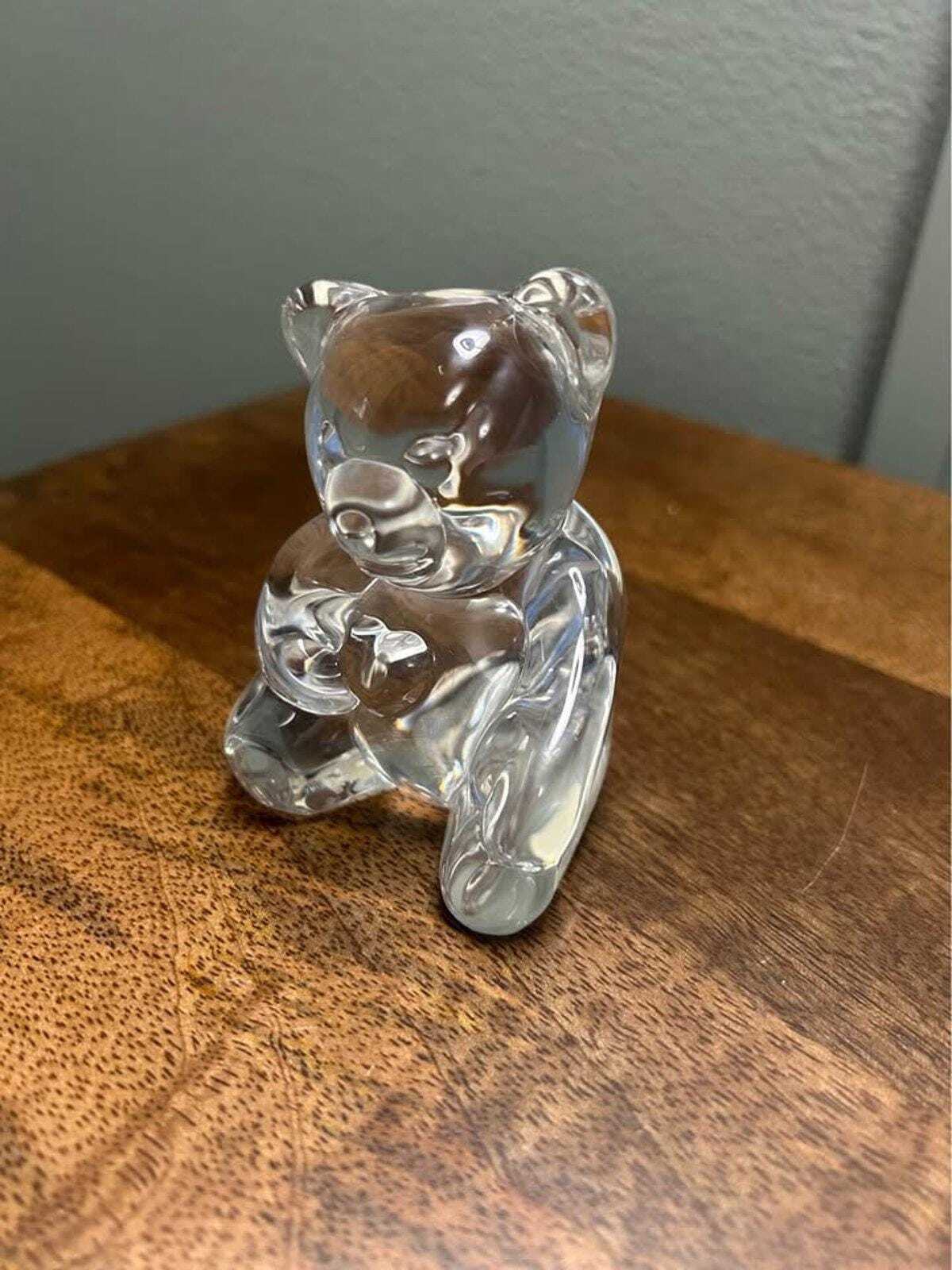 Vintage Jonal Crystal Teddy Bear Figurine – 24% Lead Crystal, West Germany
