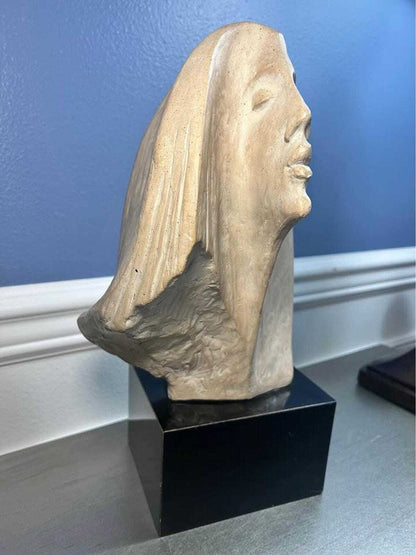 Austin Prod Inc. 1980 Female Face Sculpture - "Serenity" by Peter Feher