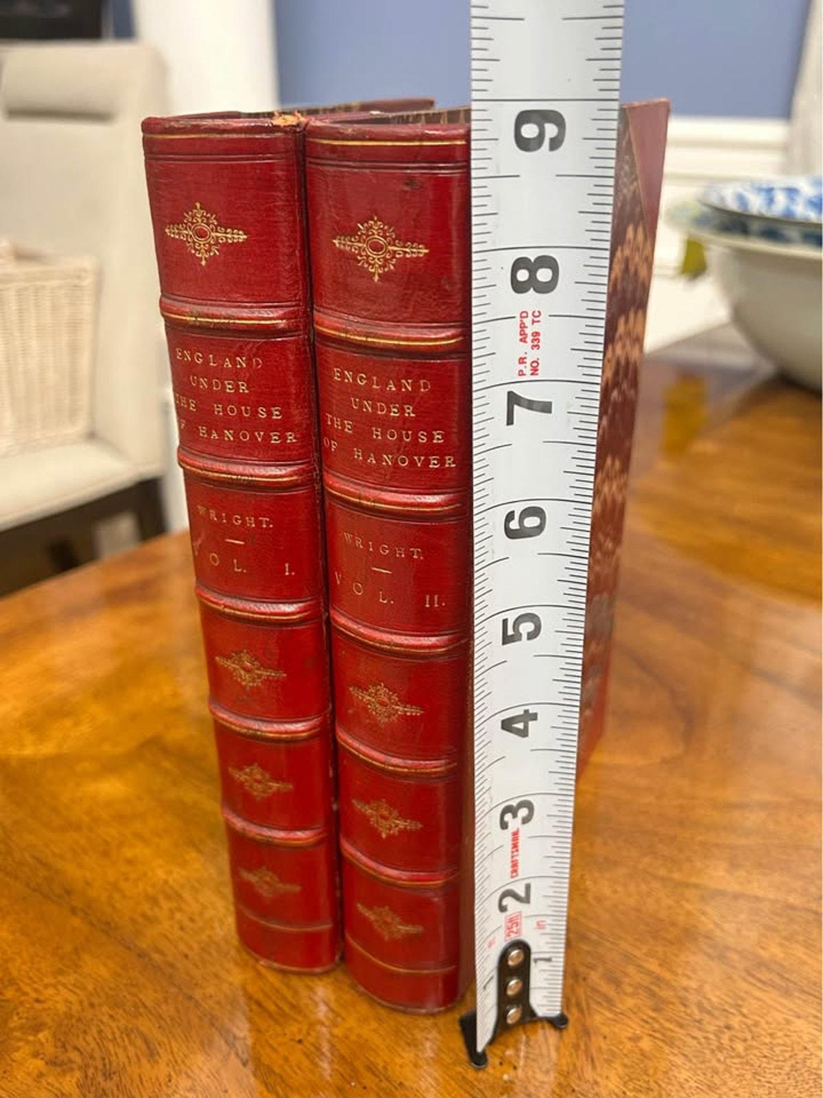 Antique 1848 2nd Edition England Under the House of Hanover, Thomas Wright 2 Vol Book Set