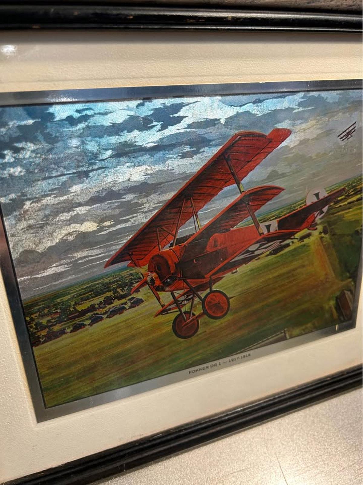 Jim Deneen Fokker DR-1 Red Baron WWI Color-Etch Print Wings of Glory