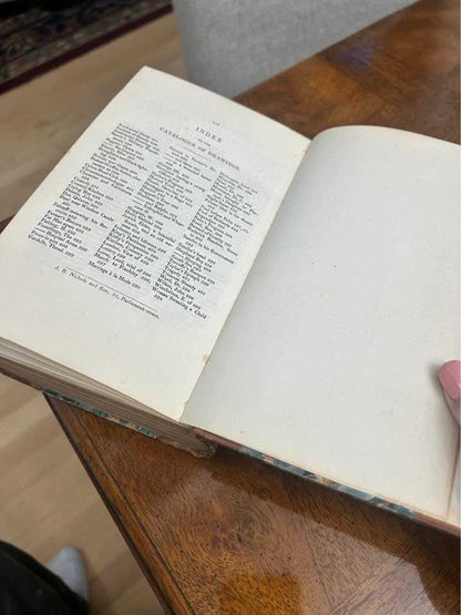 Antique 1833 Anecdotes of William Hogarth Book | J.B. Nichols | Half Leather Binding
