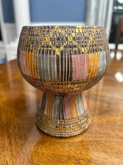 Vintage Aldo Londi for Bitossi Seta Ceramic Candle Holder