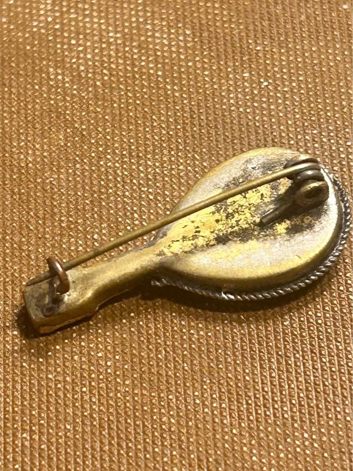 Vintage Italian Micro Mosaic Mandolin Brooch