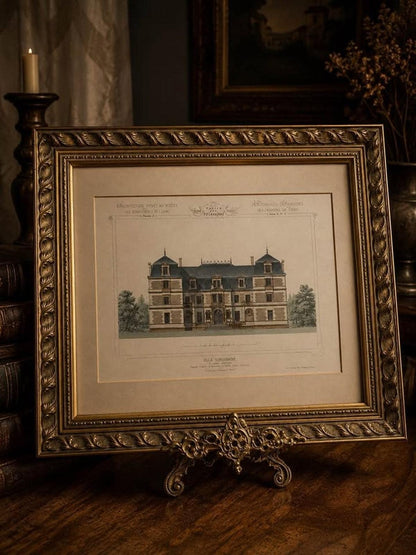 Antique 19th C. French Architectural Print By César Daly