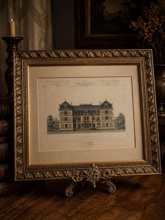 Antique 19th C. French Architectural Print By César Daly