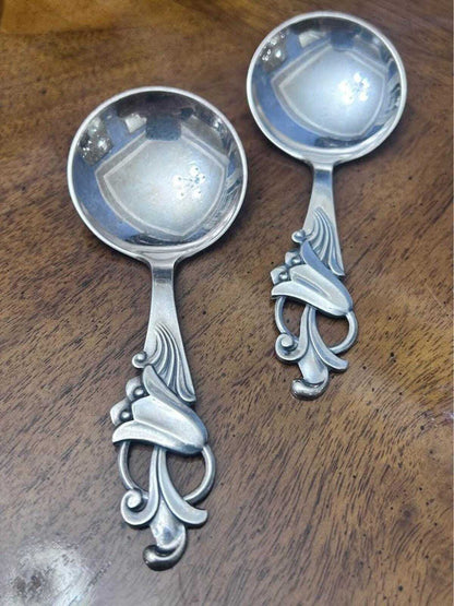 Vintage Th. Marthinsen Sterling Silver Norway 207 Pattern Small Spoons