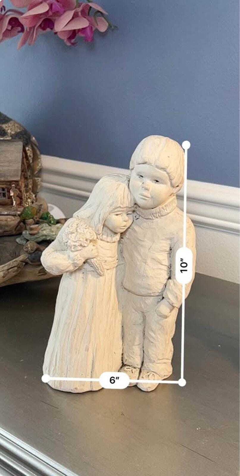 Brighteyes Dee Crowley “Children with Bouquet” Ceramic Sculpture