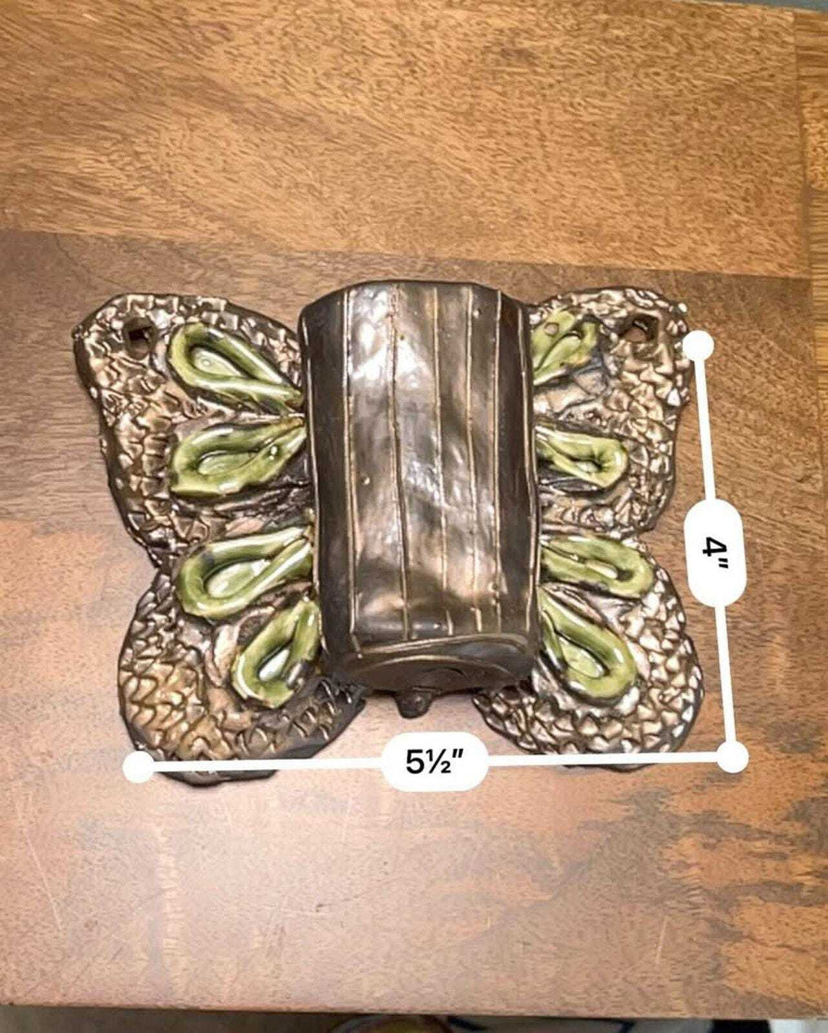 Studio Pottery Butterfly Wall Pocket