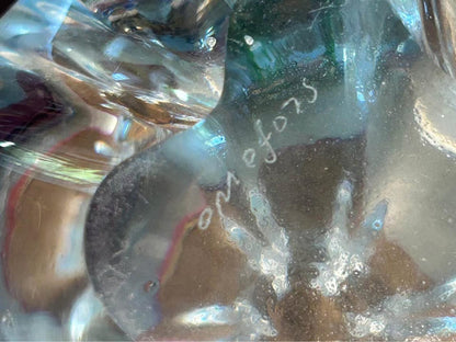 Orrefors Stella Polaris Ice Blue Glass Vase by Vicke Lindstrand