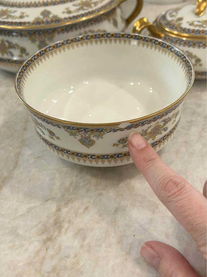 Antique Haviland & Co. Limoges Porcelain 3-Piece Serving Set