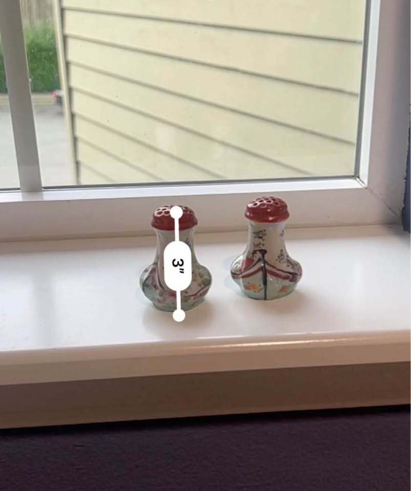 Vintage Hand-Painted Porcelain Salt & Pepper Shakers - Japan