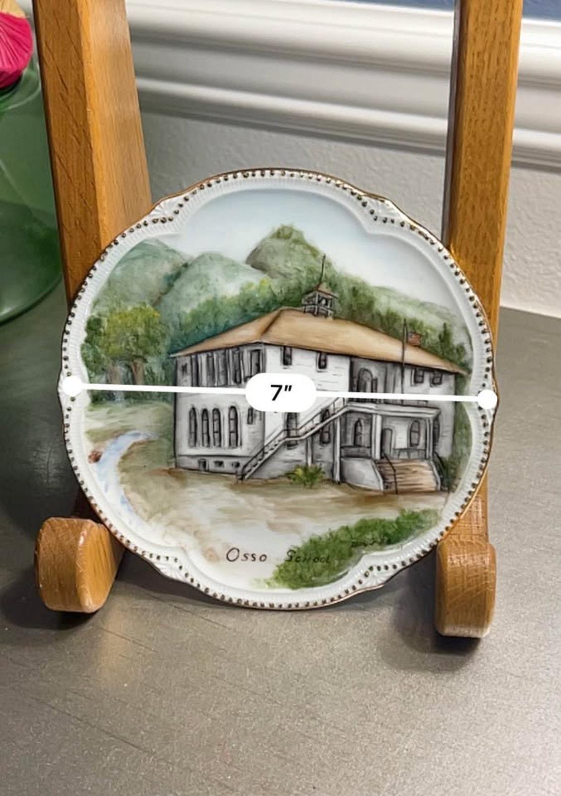 Betty L. 1984 Hand-Painted Osso School Porcelain Plate