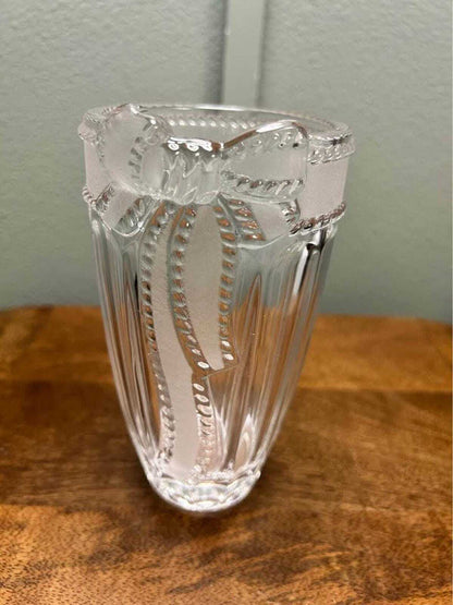 Evita Crystal "Merci Chérie" 24% Lead Crystal Bow Vase - Made in Germany