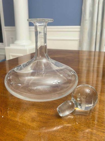Vintage Baccarat France Crystal Ship's Decanter with Matching Original Stopper