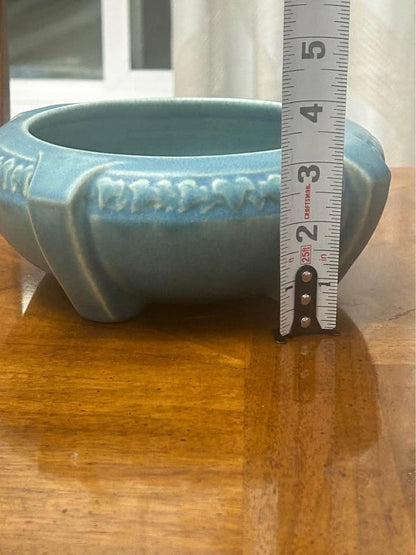 Antique Rookwood Pottery Matte Blue Buttress Bowl Shape 1265