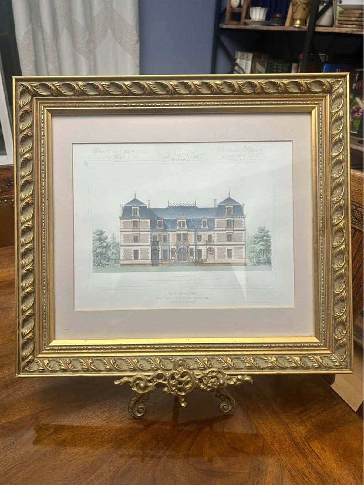 Antique 19th C. French Architectural Print By César Daly
