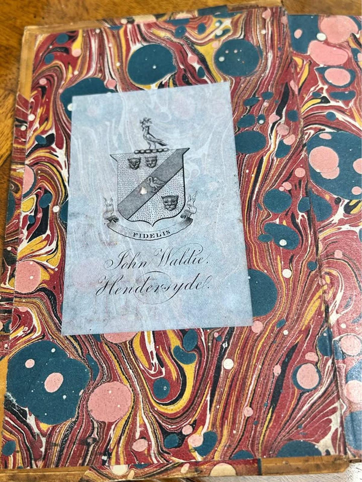 Antique 1862 Lives of Wits and Humourists by John Timbs, 2 Vol Set, Hendersyde Bookplate