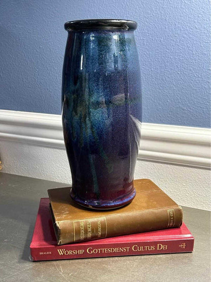 Terry Grimley Signed Seattle Studio Pottery Vase - Galaxy Glaze - 10"